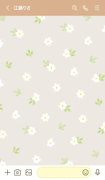 [LINE着せ替え] 白い小花 くすみカラー30の画像3