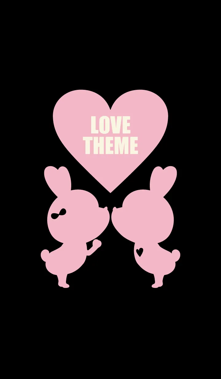 [LINE着せ替え] LOVE THEME BLACK & PINK..19の画像1