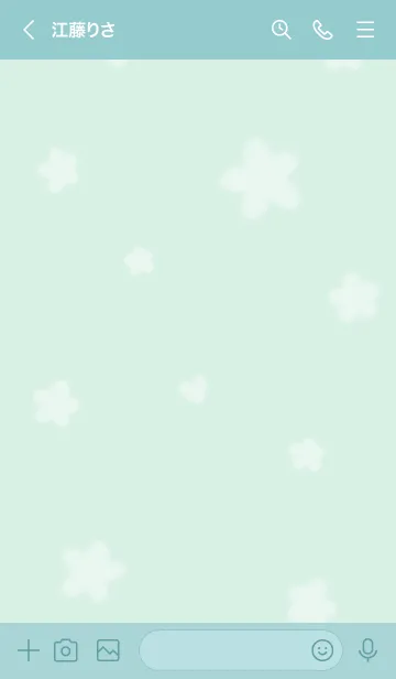 [LINE着せ替え] ～Hana2♥ブルーグリーン11_1～の画像3