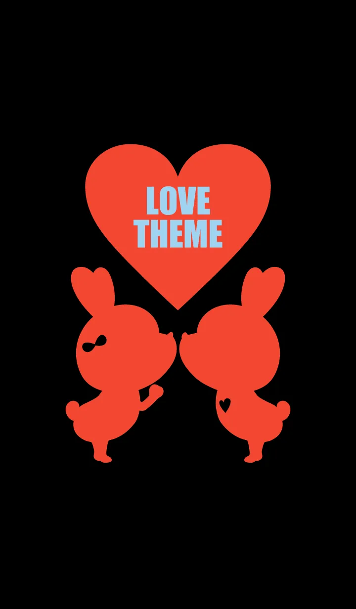 [LINE着せ替え] LOVE THEME BLACK & Red 12の画像1