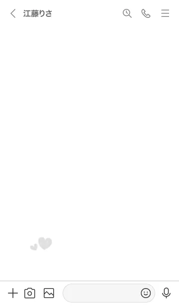 [LINE着せ替え] ハートのらくがき(ホワイト×グレー)の画像3