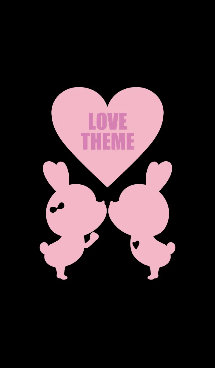 [LINE着せ替え] LOVE THEME BLACK & PINK..20の画像1