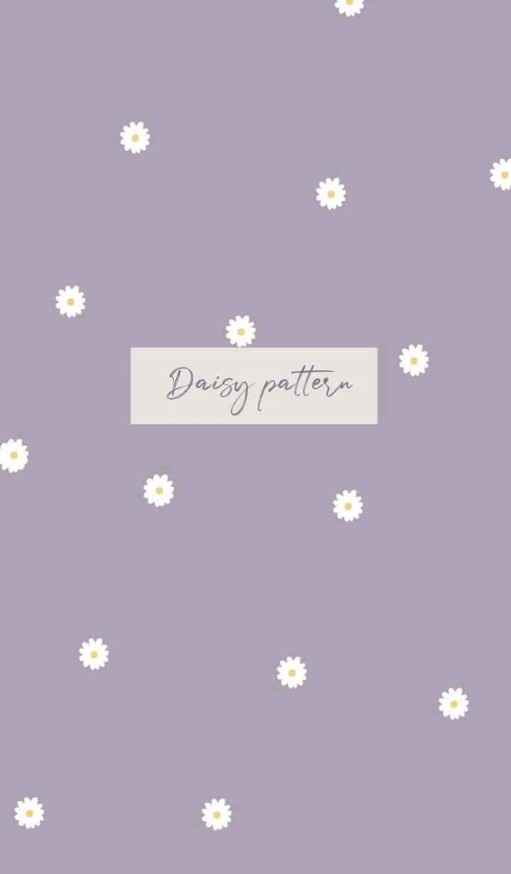 [LINE着せ替え] daisy_pattern (purple gray)の画像1