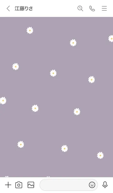 [LINE着せ替え] daisy_pattern (purple gray)の画像3