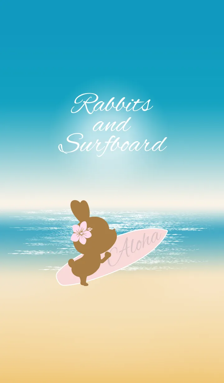 [LINE着せ替え] Rabbits and Surfboard..4の画像1