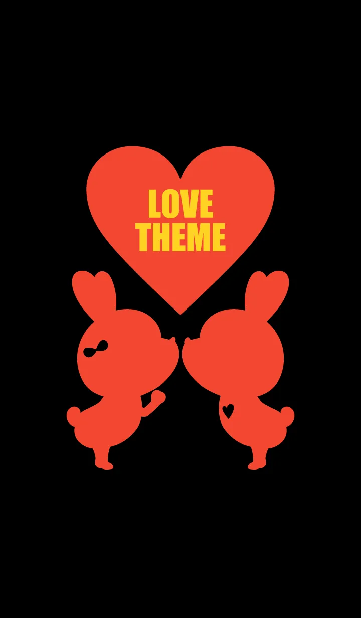 [LINE着せ替え] LOVE THEME BLACK & Red 13の画像1