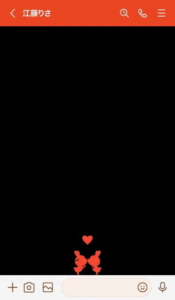 [LINE着せ替え] LOVE THEME BLACK & Red 13の画像3