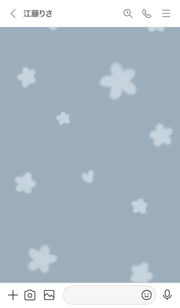 [LINE着せ替え] ～Hana2♥ブルーグレー16_1～の画像3