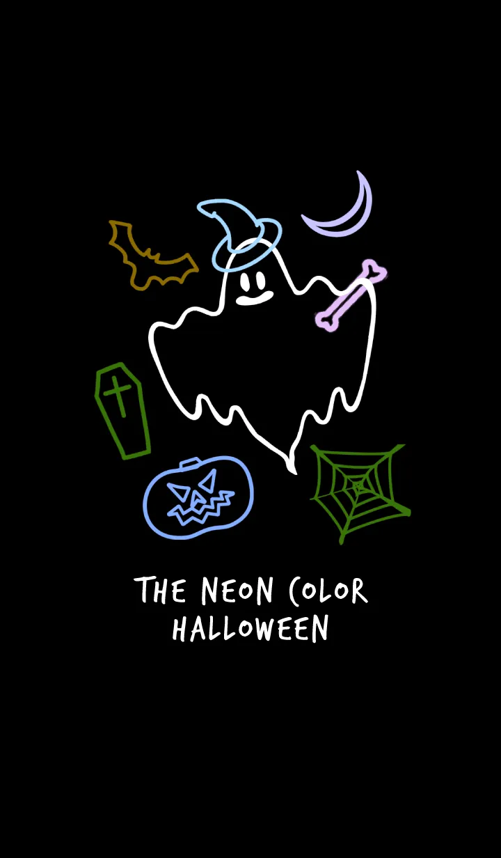 [LINE着せ替え] ネオンカラー ハロウィン _27の画像1