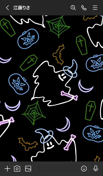 [LINE着せ替え] ネオンカラー ハロウィン _27の画像3