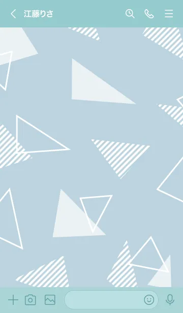 [LINE着せ替え] 白いおしゃれな三角2の画像3