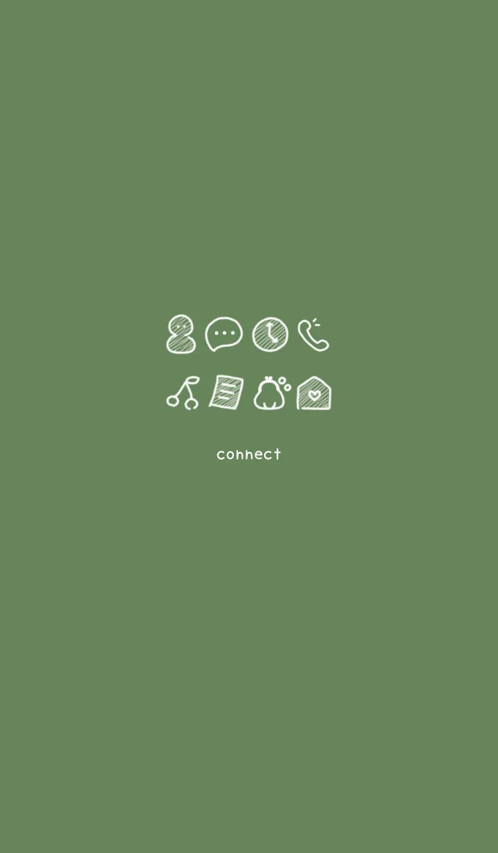 [LINE着せ替え] ～お洒落な手描きアイコン♥グリーン17_1～の画像1