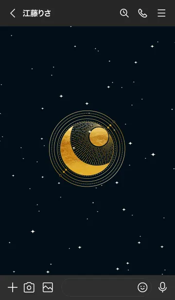 [LINE着せ替え] 金箔 太陽と月の天体のアイコンの画像3