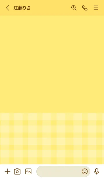 [LINE着せ替え] Blonde Yellow  Plaid Theme (JP)の画像3