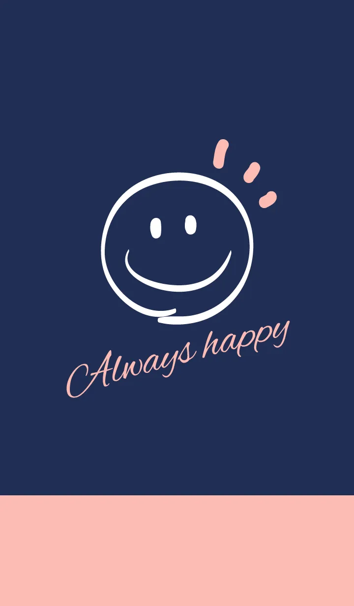 [LINE着せ替え] Always happy -Navy&Pink 7-の画像1