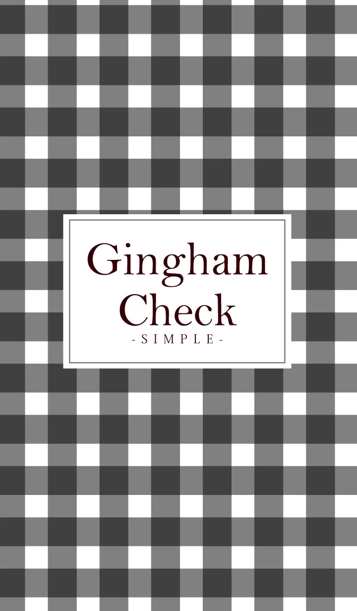 [LINE着せ替え] Gingham Check Black -SIMPLE- 5の画像1