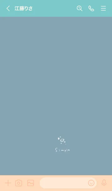 [LINE着せ替え] ホワイト宇宙とブルーベージュ。の画像3