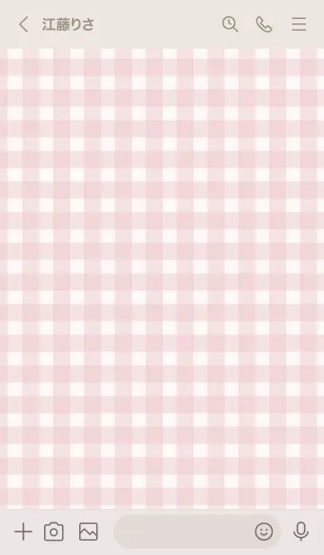 [LINE着せ替え] Gingham Check Natural Pink 27 -MEKYM-の画像3