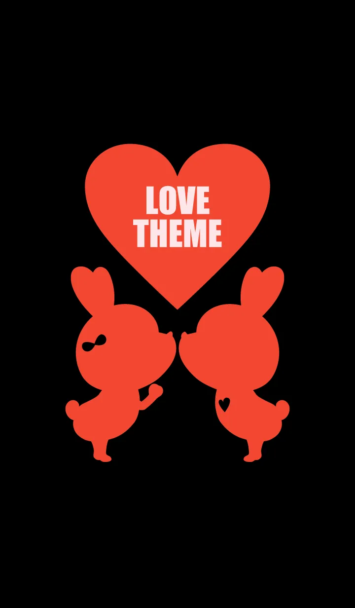 [LINE着せ替え] LOVE THEME BLACK & Red 15の画像1