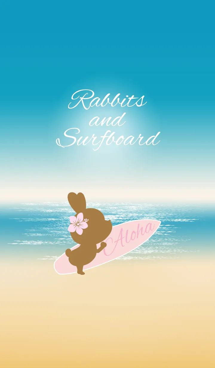 [LINE着せ替え] Rabbits and Surfboard..6の画像1