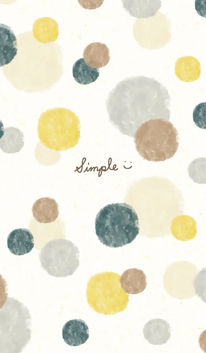 [LINE着せ替え] 水彩丸 茶グレーの画像1