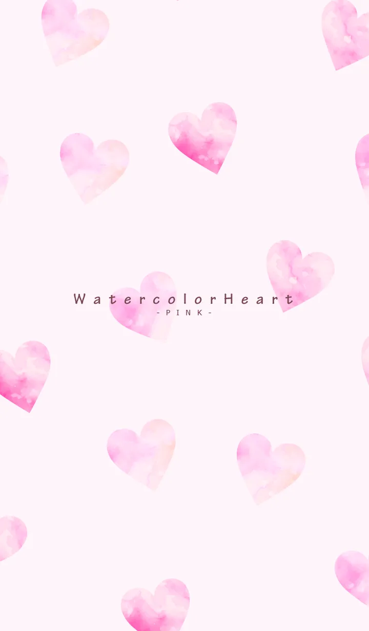 Watercolor-Heart PINK 18の着せ替えメイン画像