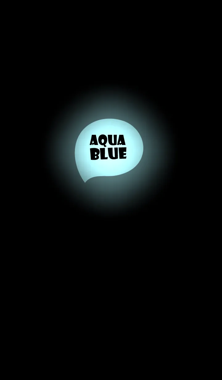 [LINE着せ替え] Aqua Blue In Black (JP)の画像1