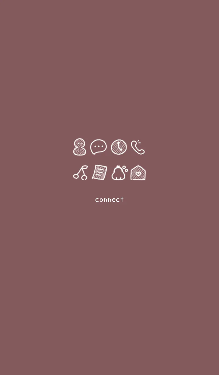 [LINE着せ替え] ～お洒落な手描きアイコン♥ブラウン13_1～の画像1