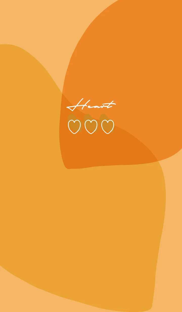 [LINE着せ替え] オレンジ : シンプルなHeartの画像1