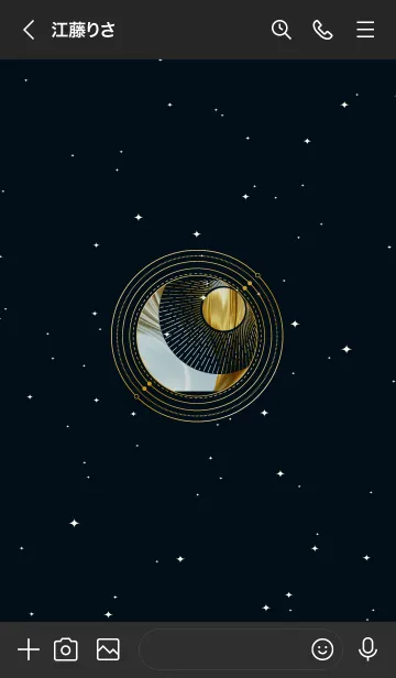 [LINE着せ替え] ゴールデンサテン太陽と月の天体のアイコンの画像3