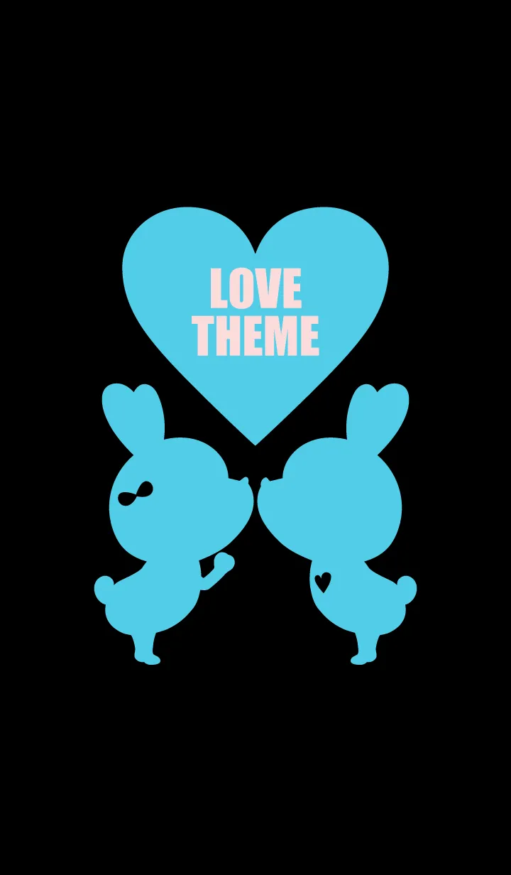 [LINE着せ替え] LOVE THEME BLACK & Blue 12の画像1