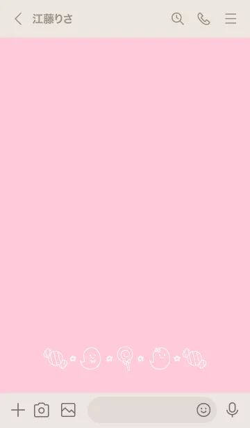 [LINE着せ替え] くすみピンク☆ハロウィン 25の画像3