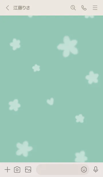 [LINE着せ替え] ～Hana2♥ブルーグリーン35_1～の画像3