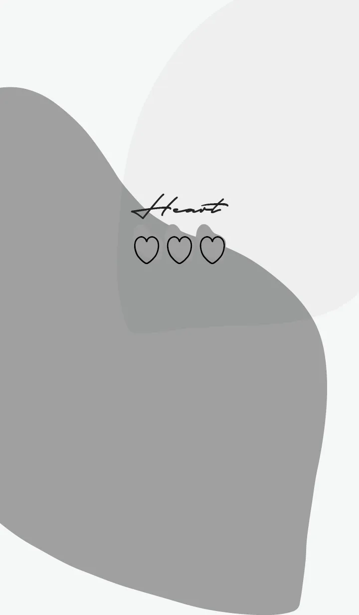 [LINE着せ替え] グレー : シンプルなHeartの画像1
