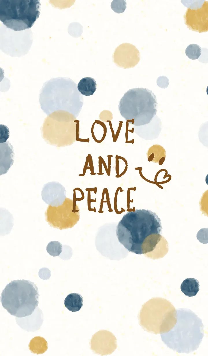 [LINE着せ替え] スマイル-大人水彩水玉8-の画像1