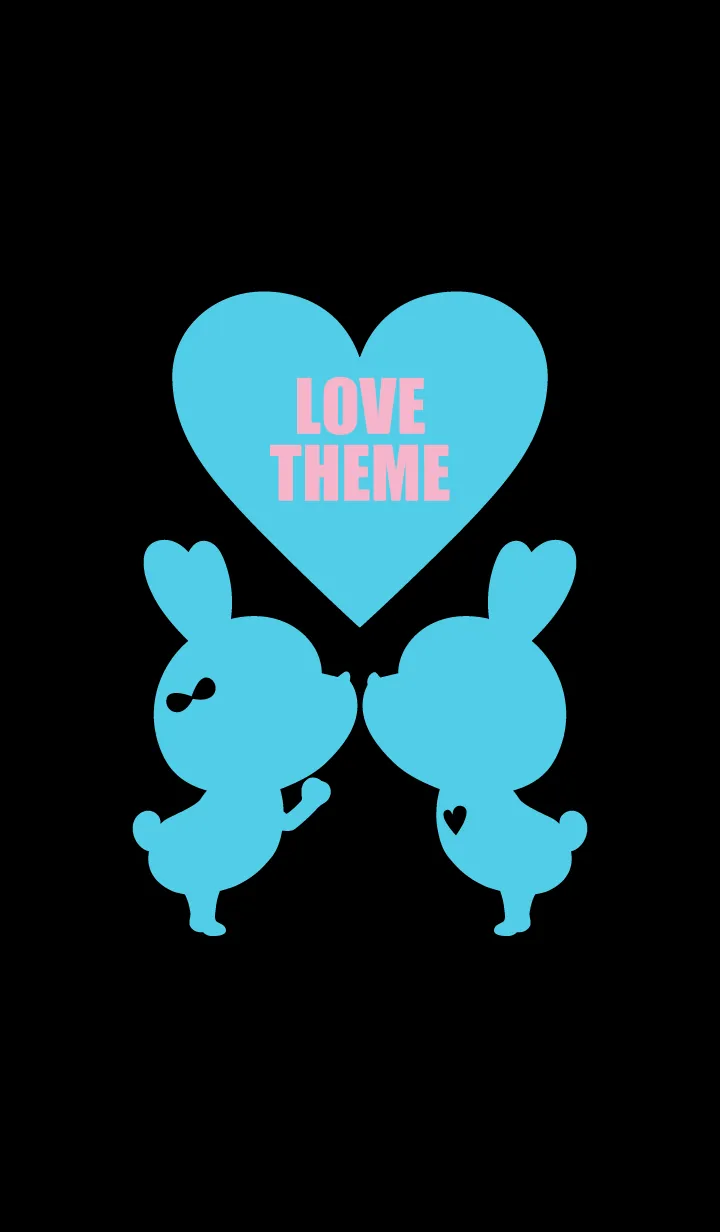 [LINE着せ替え] LOVE THEME BLACK & Blue 13の画像1