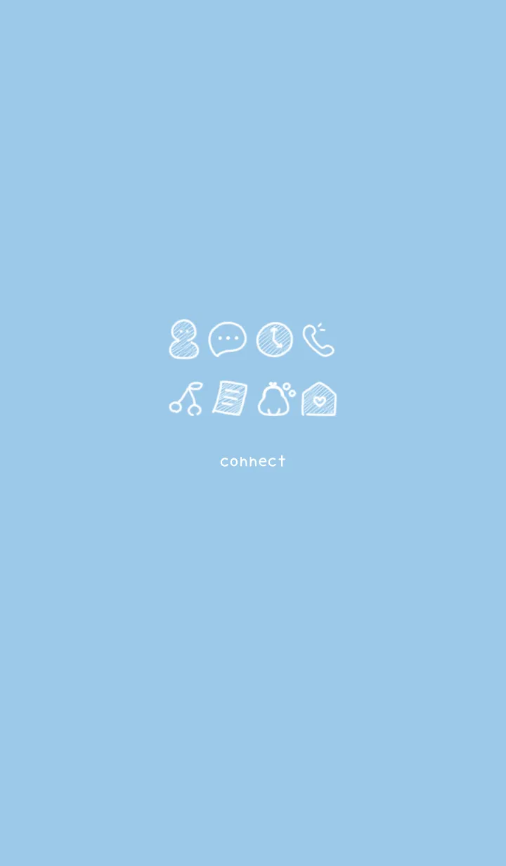 [LINE着せ替え] ～お洒落な手描きアイコン♥ブルー28_1～の画像1