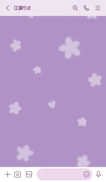 [LINE着せ替え] ～Hana2♥パープル39_1～の画像3