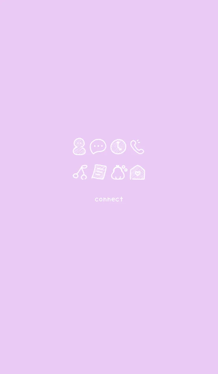 [LINE着せ替え] ～お洒落な手描きアイコン♥パープル27_1～の画像1