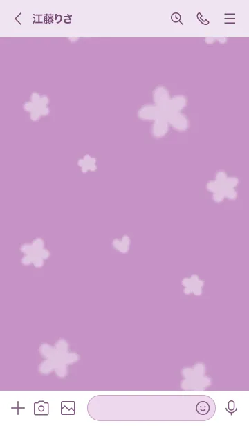 [LINE着せ替え] ～Hana2♥ピンクパープル40_1～の画像3