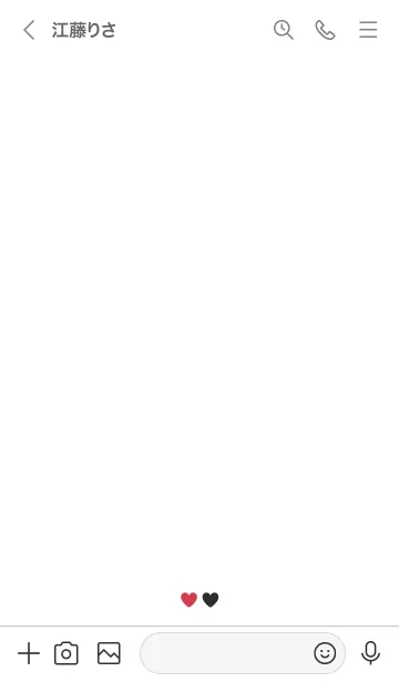 [LINE着せ替え] ペアハート /White & Red Blackの画像3