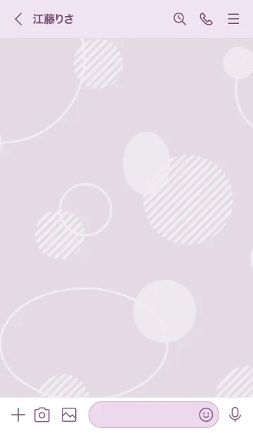 [LINE着せ替え] 白いおしゃれな丸16の画像3