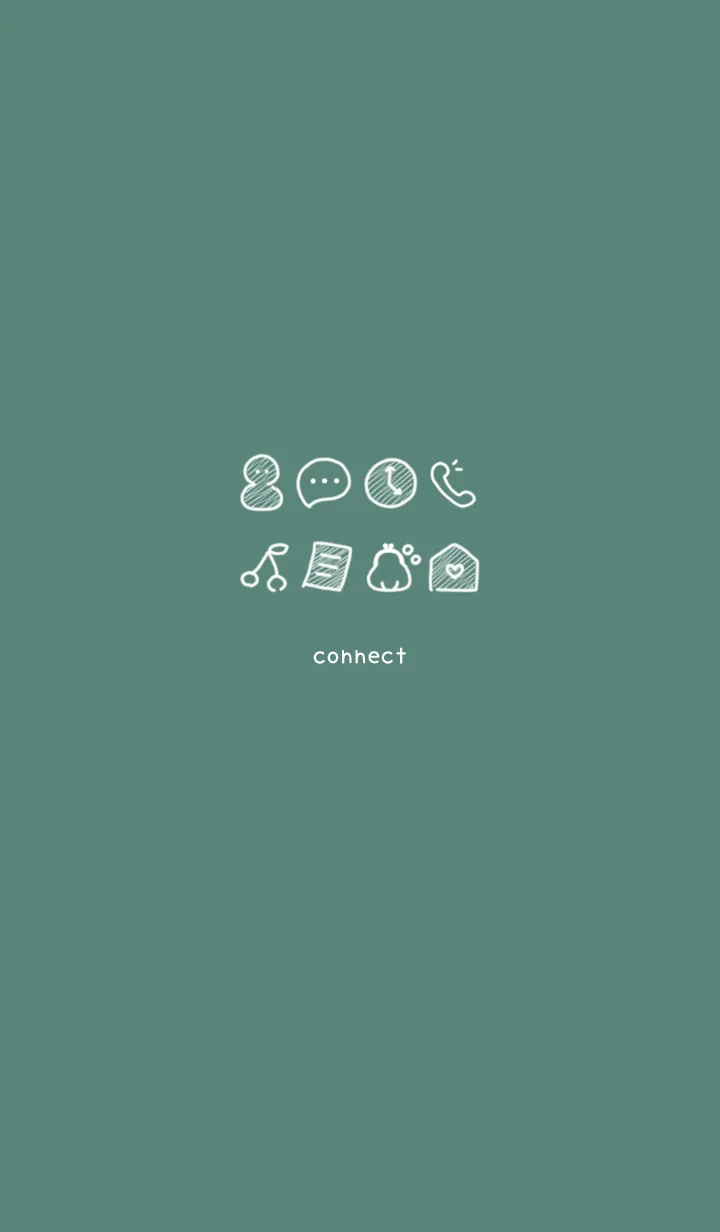 [LINE着せ替え] ～お洒落な手描きアイコン♥グリーン18_1～の画像1