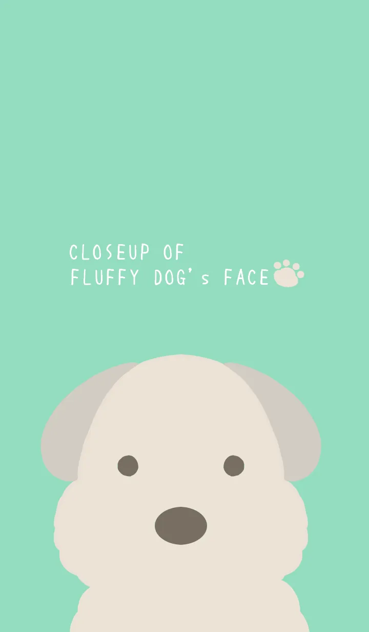 [LINE着せ替え] シンプルなもこもこ犬 ミントグリーンの画像1