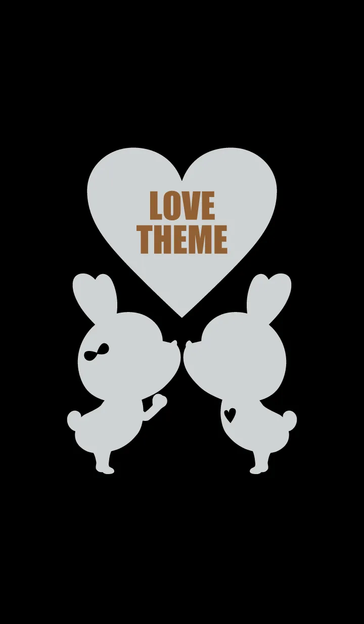 [LINE着せ替え] LOVE THEME BLACK & Gray 8の画像1