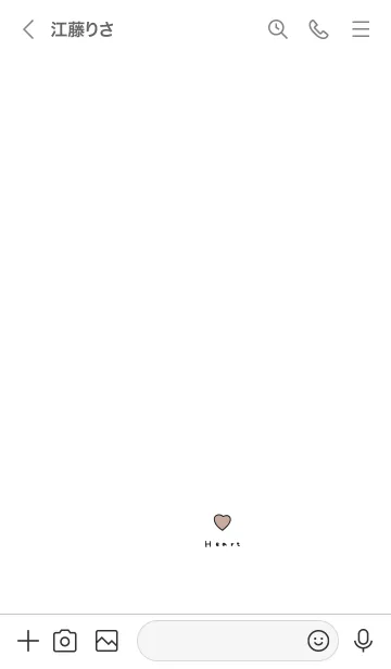 [LINE着せ替え] ホワイト。ベージュ。黒。ハート。の画像3