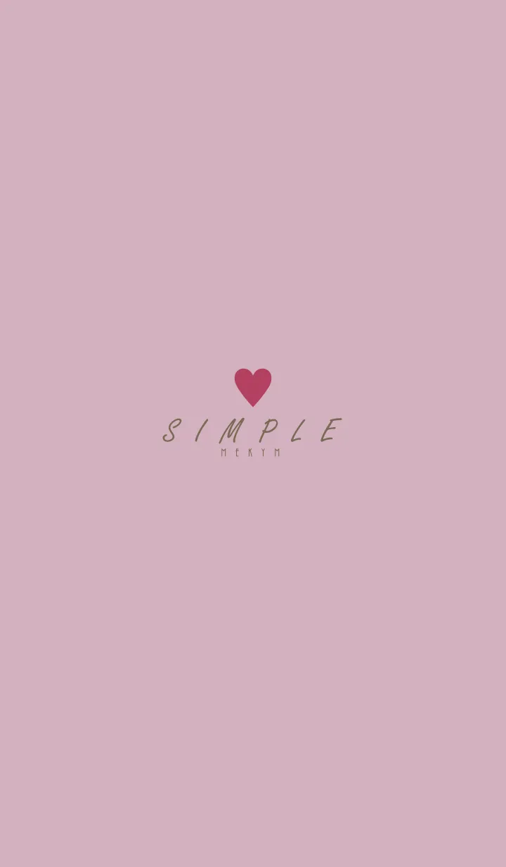 [LINE着せ替え] DUSKY PINK BROWN.SIMPLE -HEART- 33の画像1