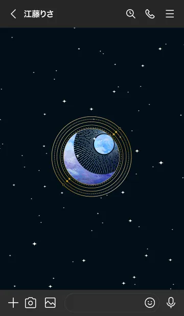 [LINE着せ替え] ペインティング 太陽と月の天体のアイコンの画像3