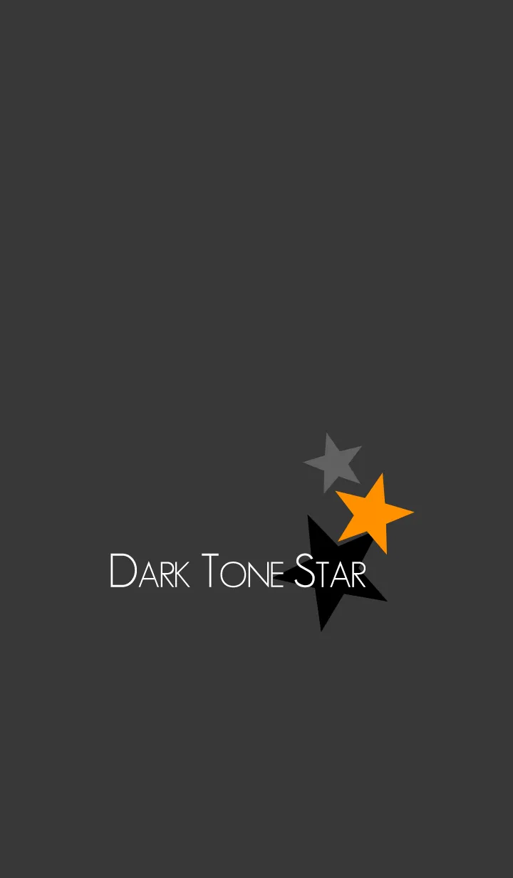 [LINE着せ替え] ダークトーン・スター*ブラック＆オレンジの画像1