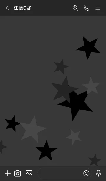 [LINE着せ替え] ダークトーン・スター*ブラック＆オレンジの画像3